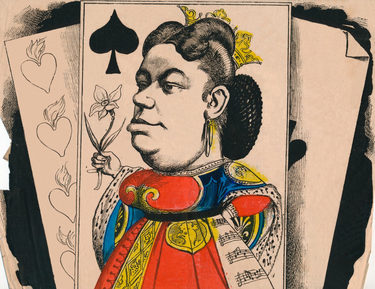 Marie Sass az Operaszínházból, 1867. alkotó: Andre Gill