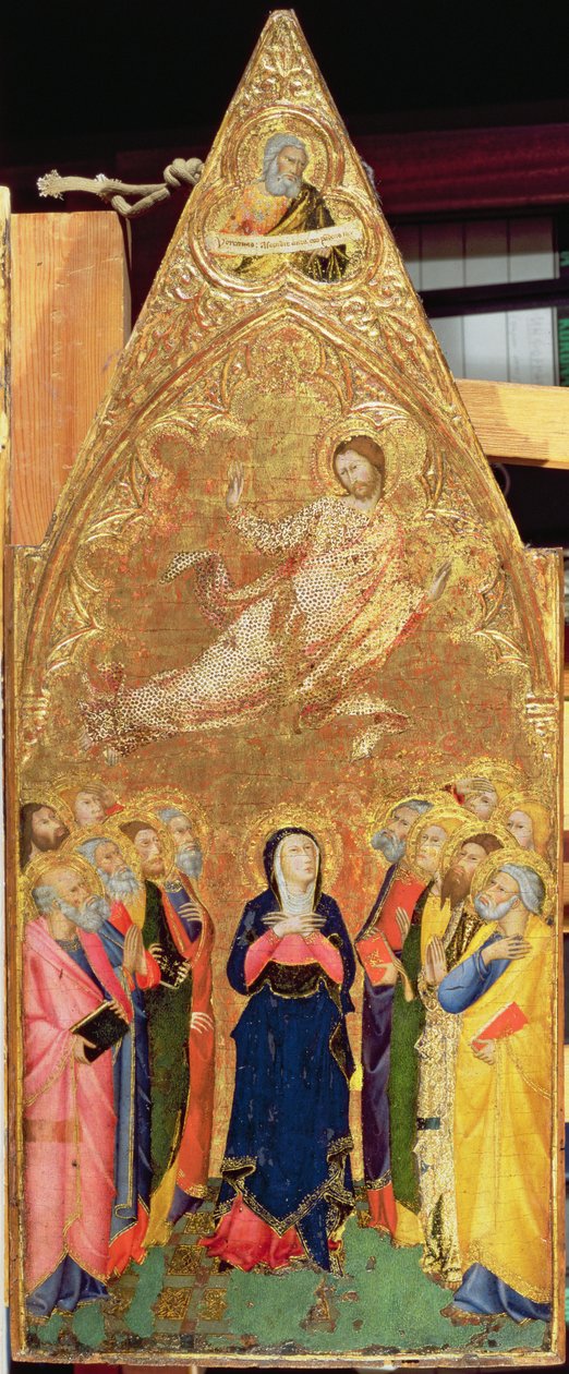 Krisztus mennybemenetele, 1355-60 (tempera a panelen) alkotó: Andrea Vanni