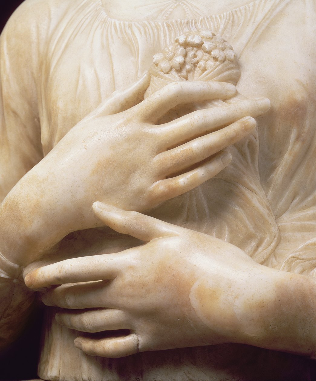 Csokor nő, 1475-80 körüli kézrészlet (márvány) (434102 részlet) alkotó: Andrea del Verrocchio