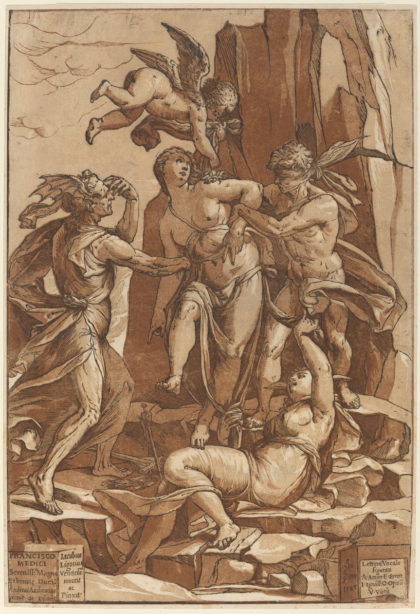 Az erény allegóriája alkotó: Andrea Andreani after Jacopo Ligozzi
