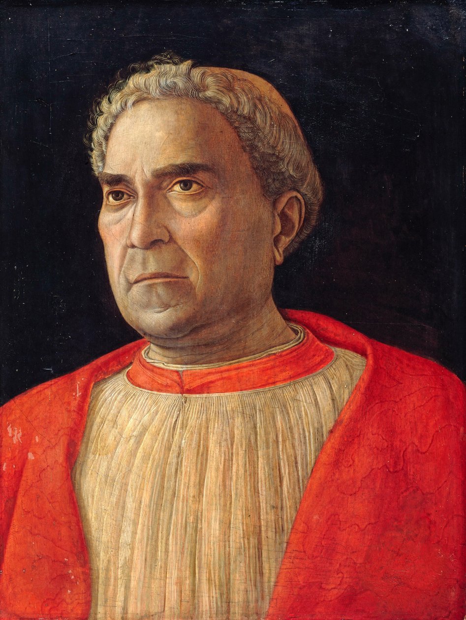 Ludovico Scarampi Mezzarota bíboros, akit Ludovico Trevisanónak hívtak. alkotó: Andrea Mantegna