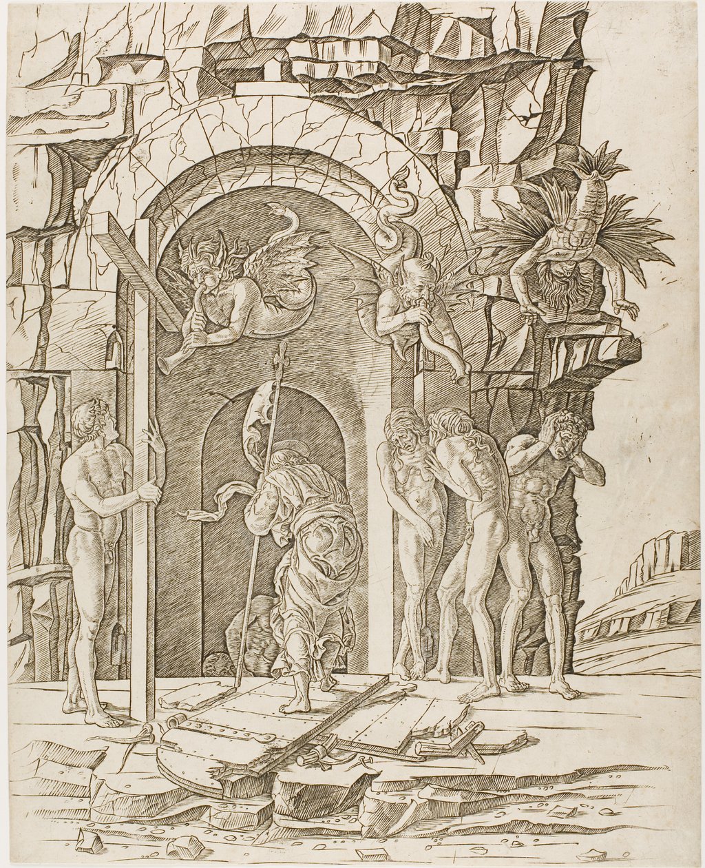 Leszállás Limbóba alkotó: Andrea Mantegna