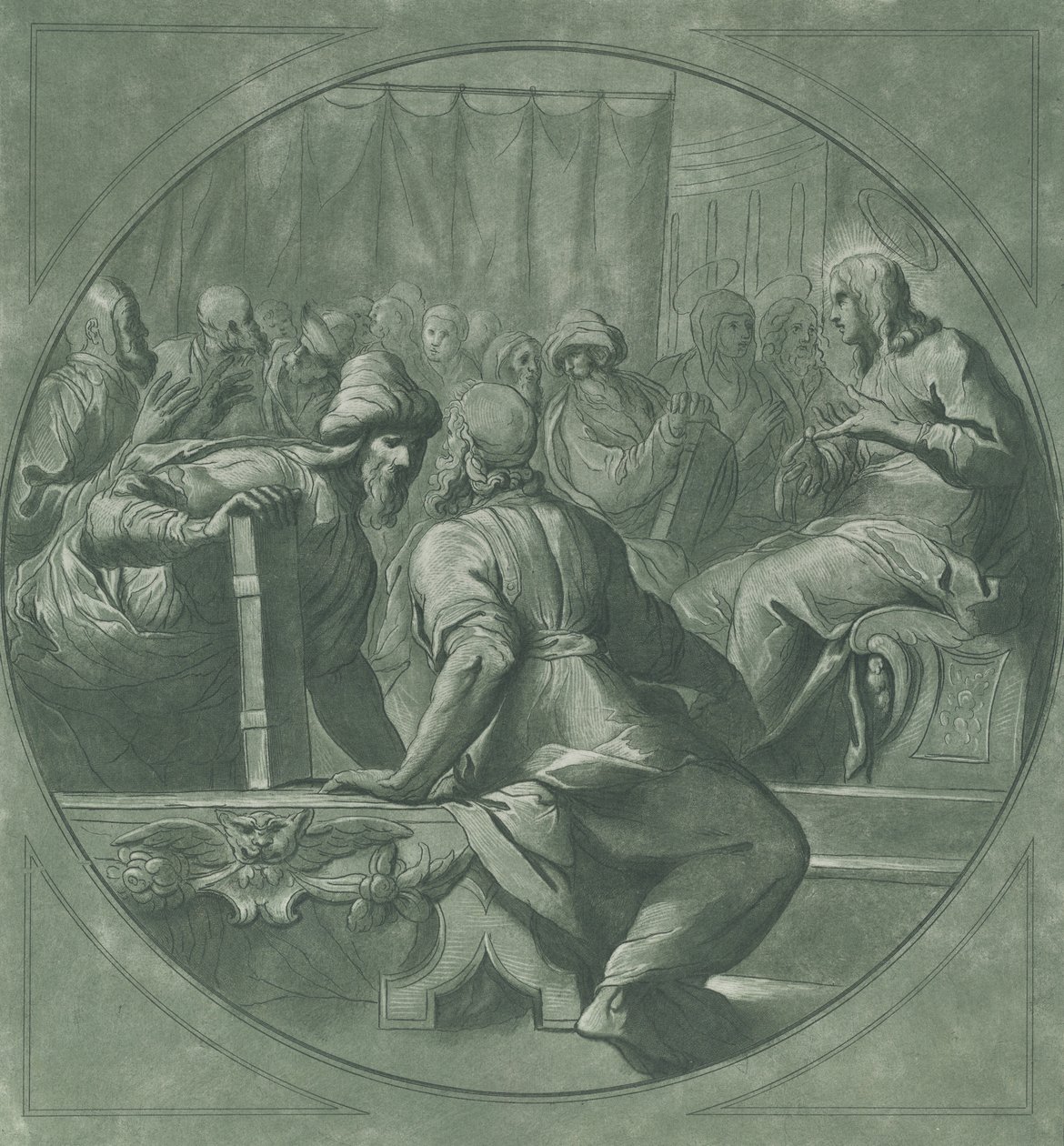 Krisztus megzavarja az orvosokat, 1750-70. alkotó: Andrea Scacciati