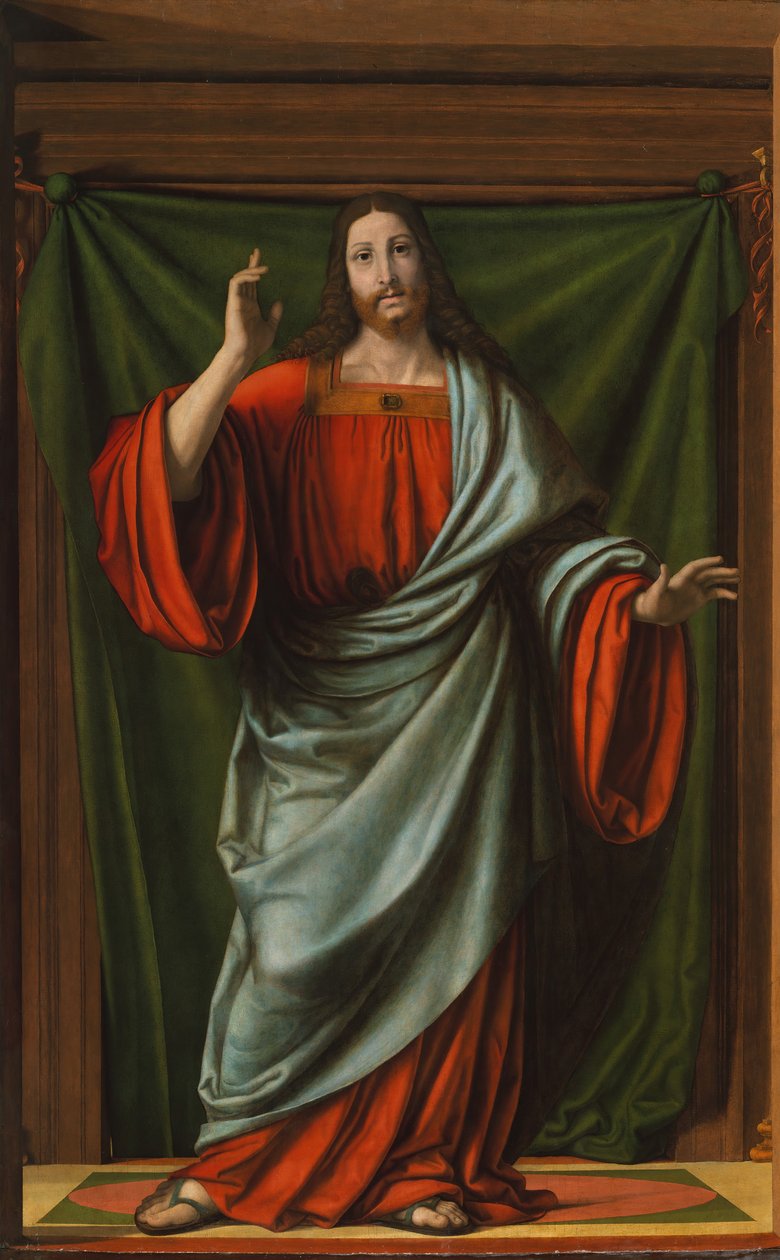 Krisztusi áldás. alkotó: Andrea Solario