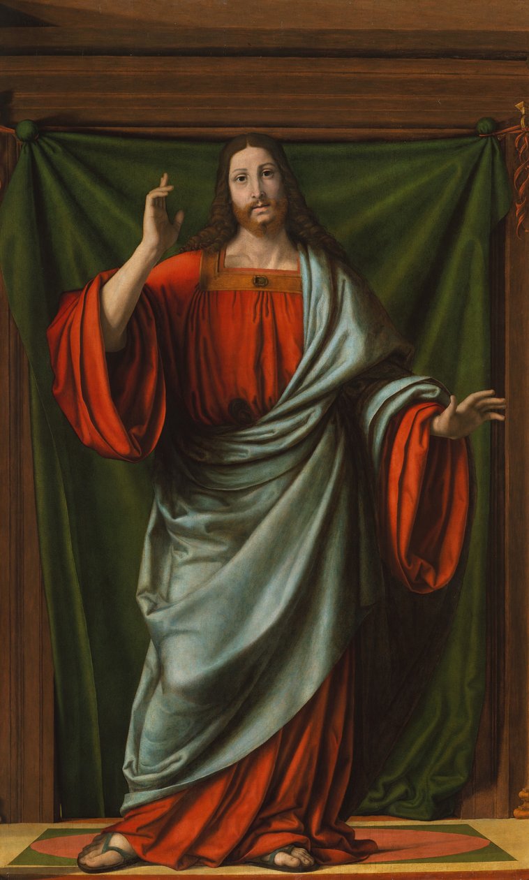 Krisztusi áldás, 1520 körül (olaj, fa) alkotó: Andrea Solario