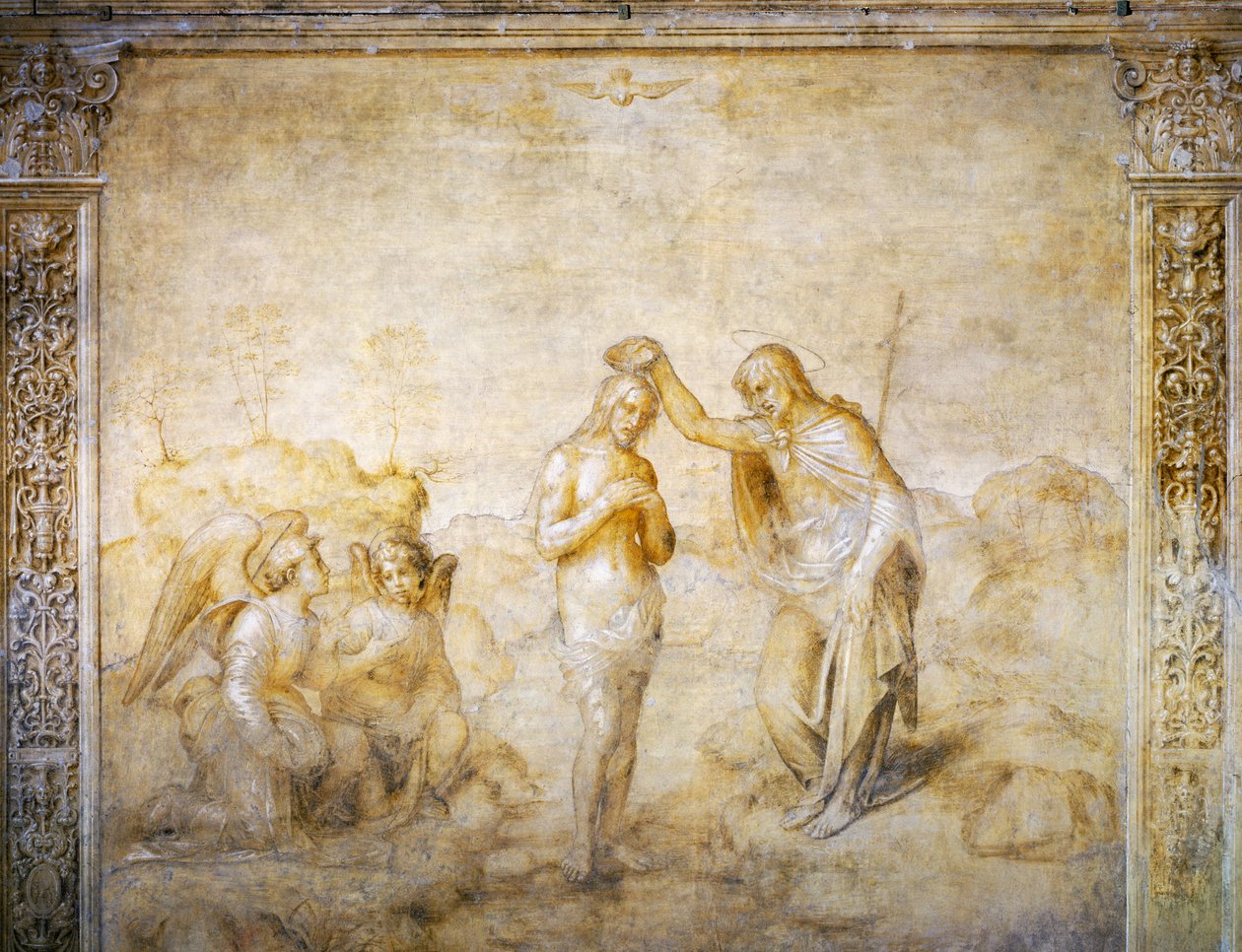 Szent János megkereszteli Jézust alkotó: Andrea del Sarto