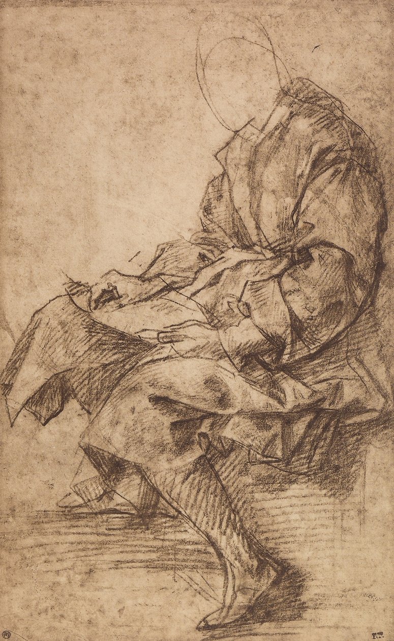 Egy férfialak tanulmányozása alkotó: Andrea del Sarto
