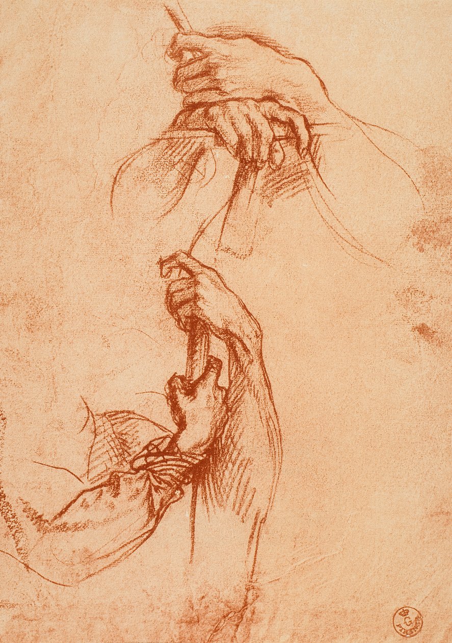 A kezek tanulmányozása alkotó: Andrea del Sarto
