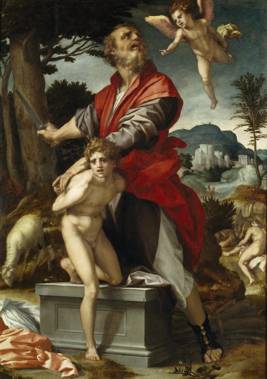 Izsák áldozata alkotó: Andrea del Sarto