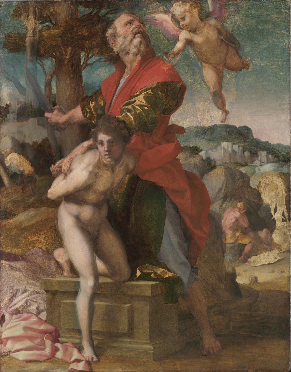 Izsák feláldozása c. 1527. alkotó: Andrea del Sarto