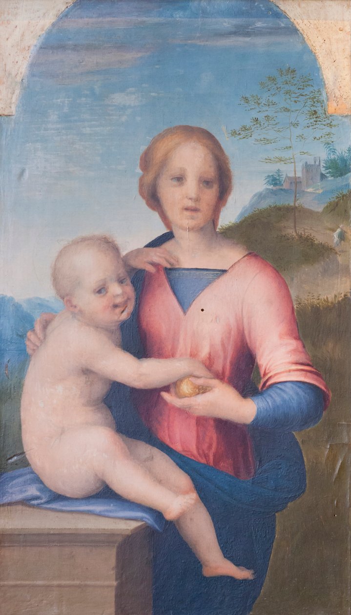 Szűz és gyermek (olaj, fa) alkotó: Andrea del Sarto