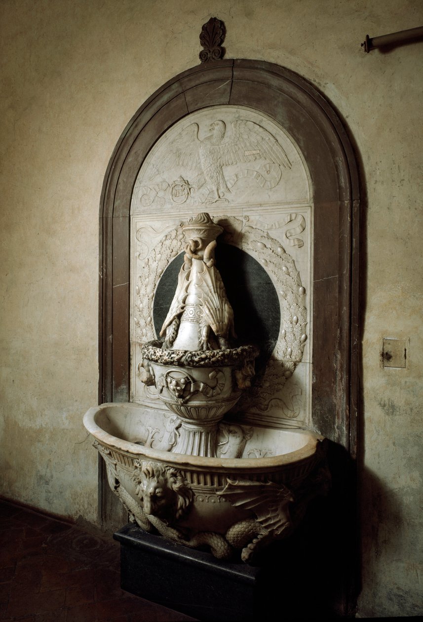 Keresztelőkút. Szobor alkotó: Andrea del Verrocchio