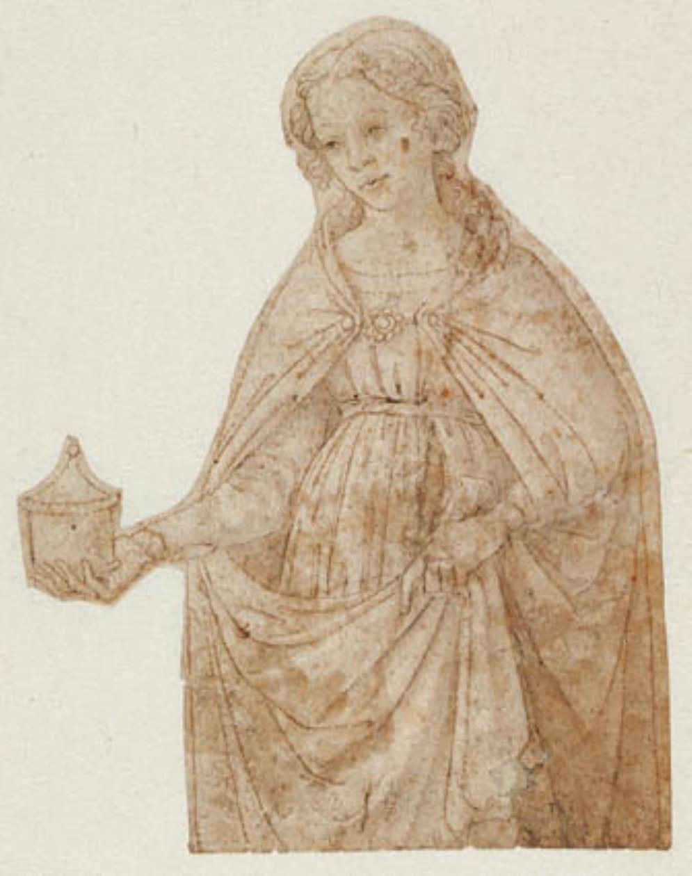 Mária Magdolna a kenőcsös üveggel. Térd alak alkotó: Andrea del Verrocchio