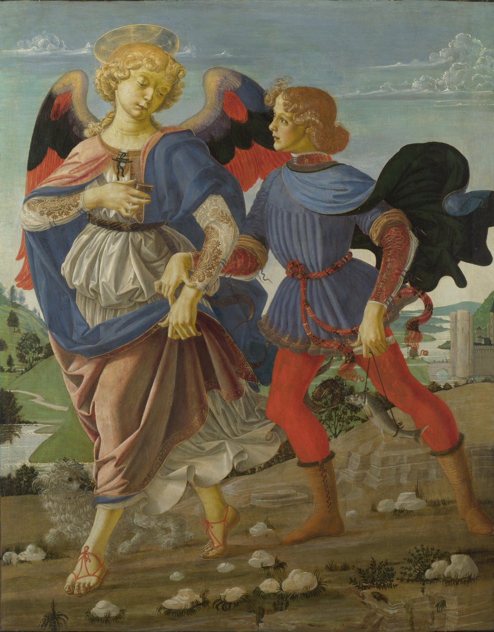 Tóbiás és az angyal, kb 1470-1475. alkotó: Andrea del Verrocchio