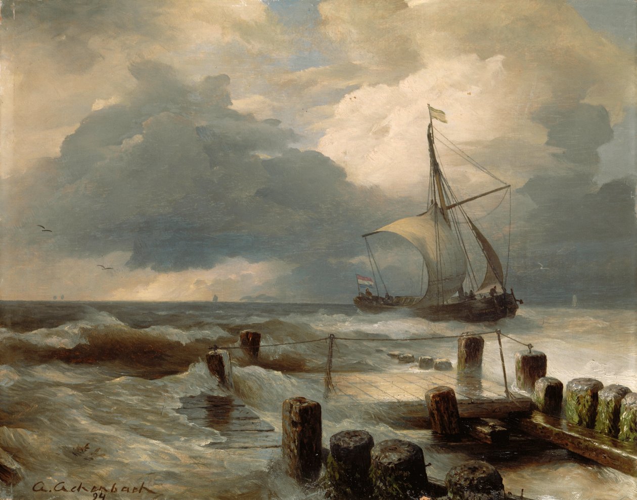 Tengeri táj, 1894 alkotó: Andreas Achenbach