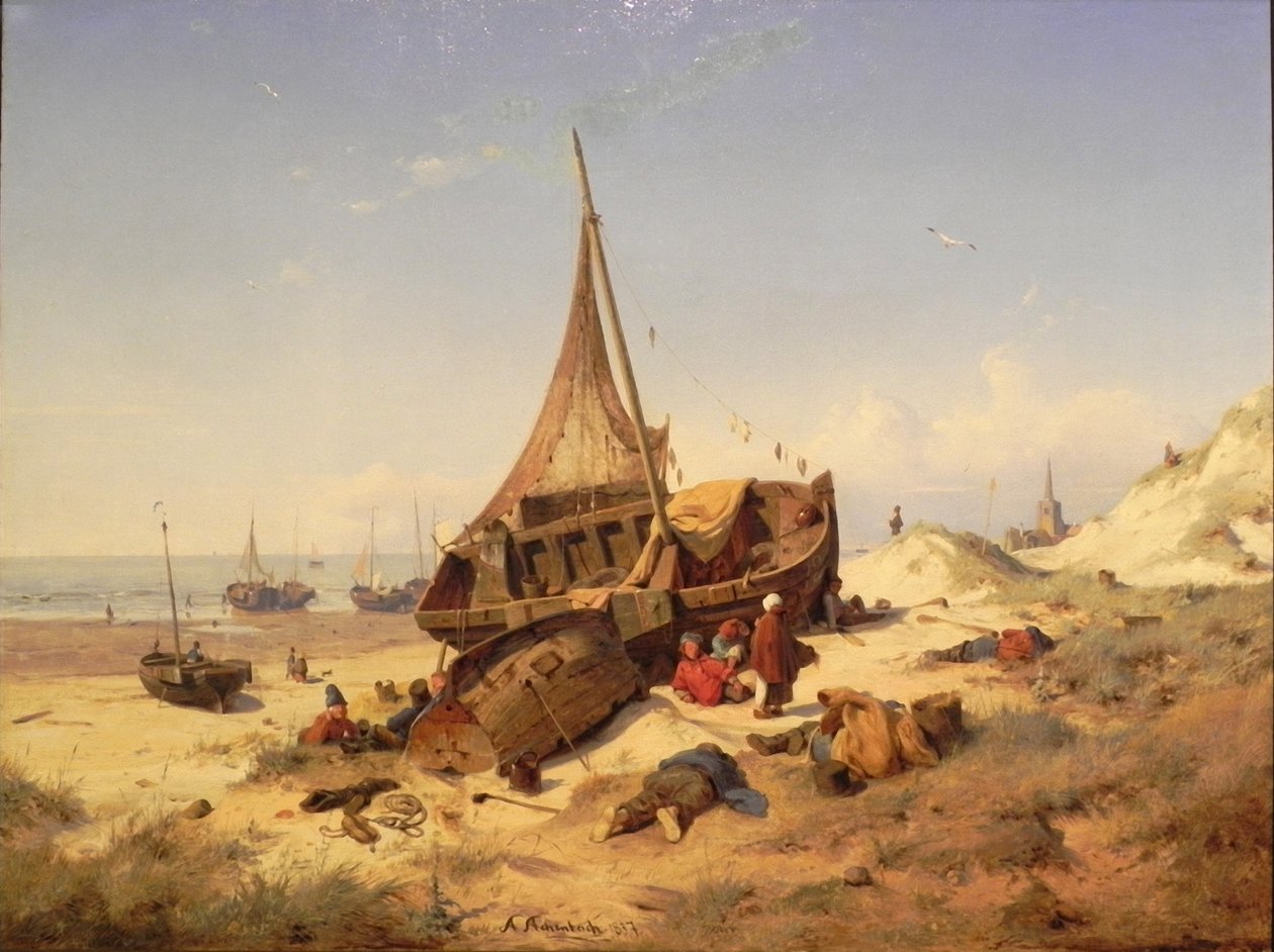 Ebbtide, Scheveningen alkotó: Andreas Achenbach