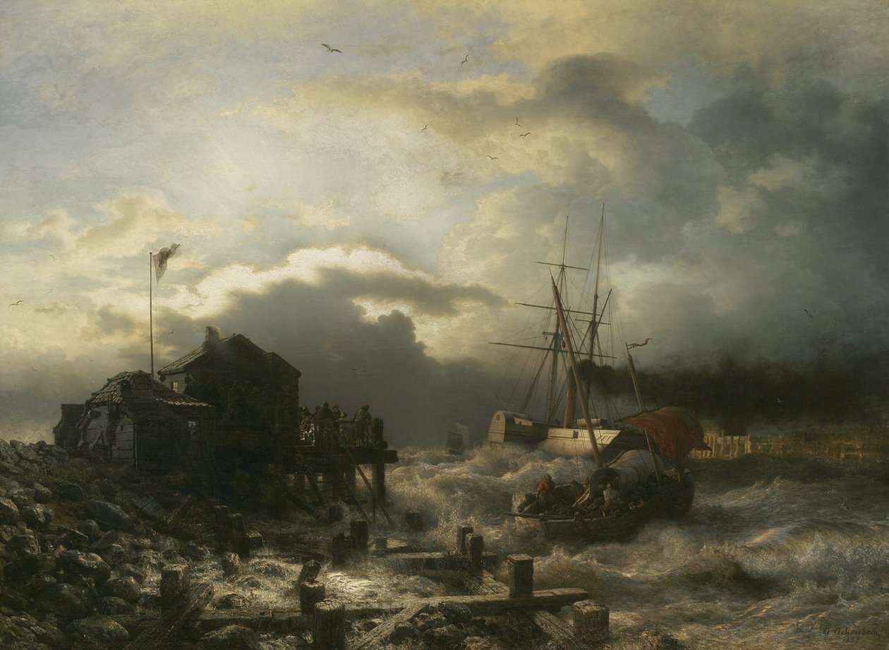 Off Ostend, 1859 alkotó: Andreas Achenbach