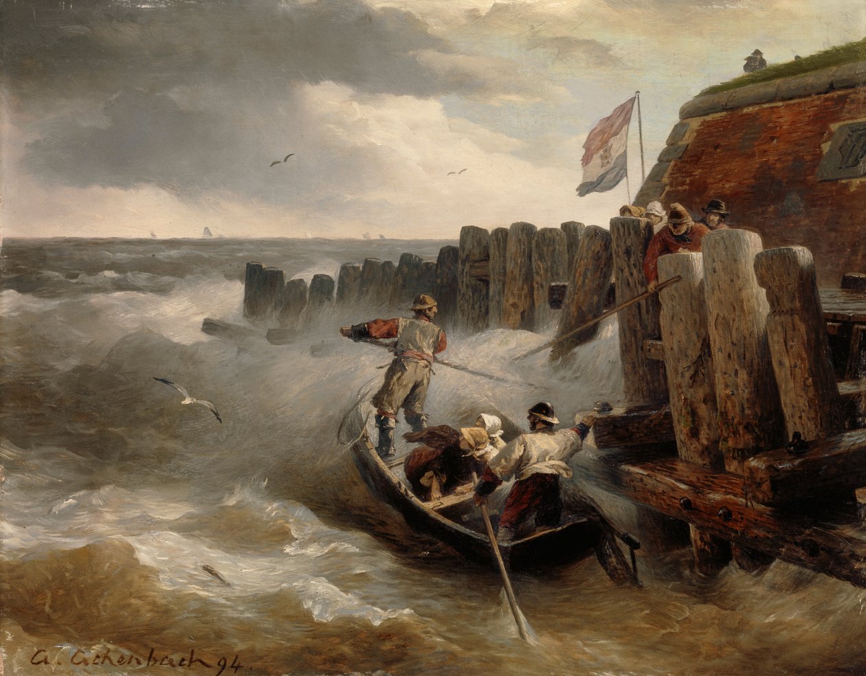 Tengeri táj, 1894 alkotó: Andreas Achenbach
