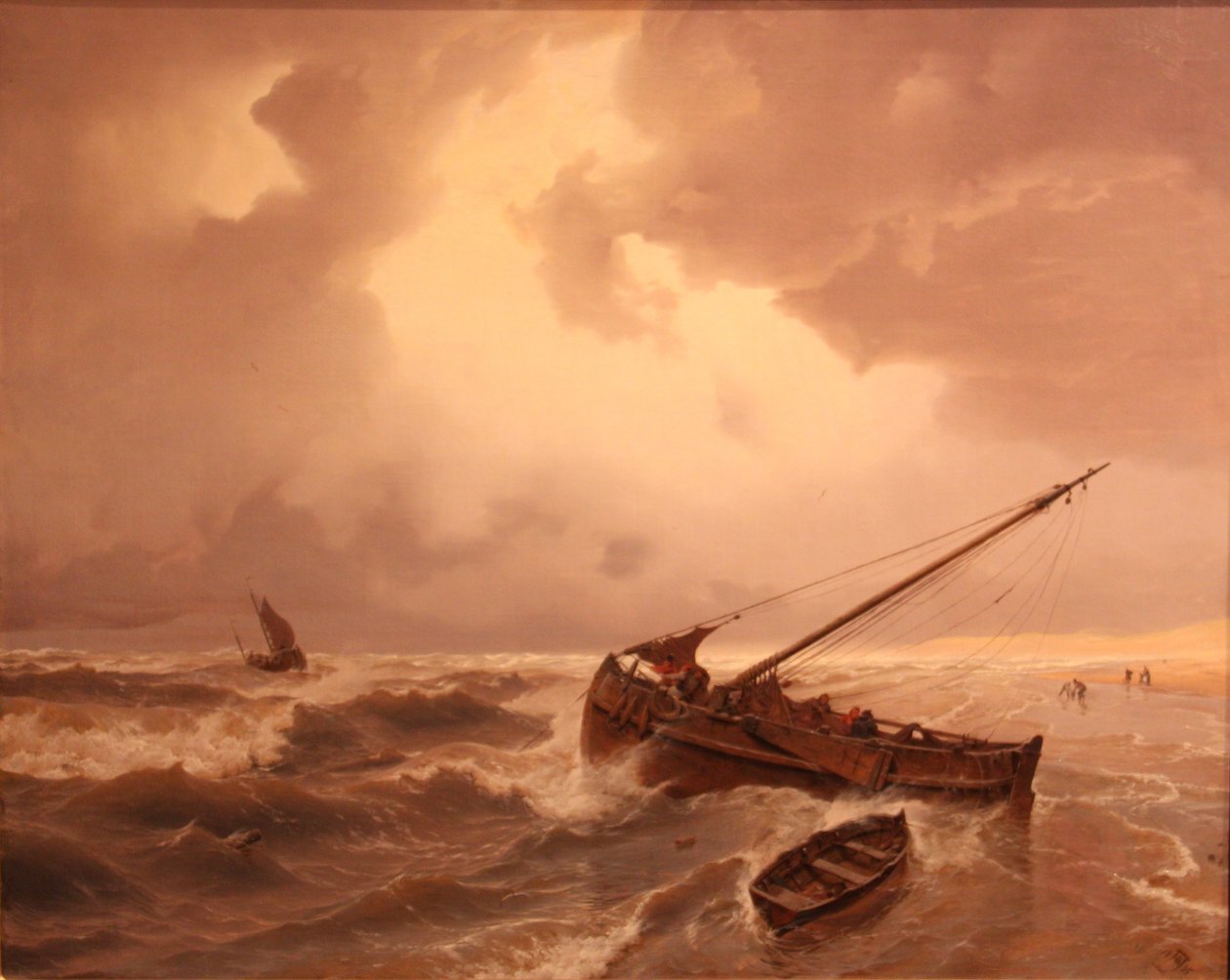 A scheveningeni strand alkotó: Andreas Achenbach