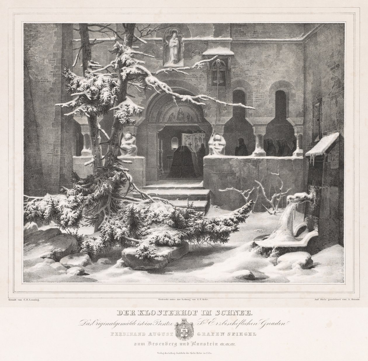 Havas templomkert, c. 1835. alkotó: Andreas Borum