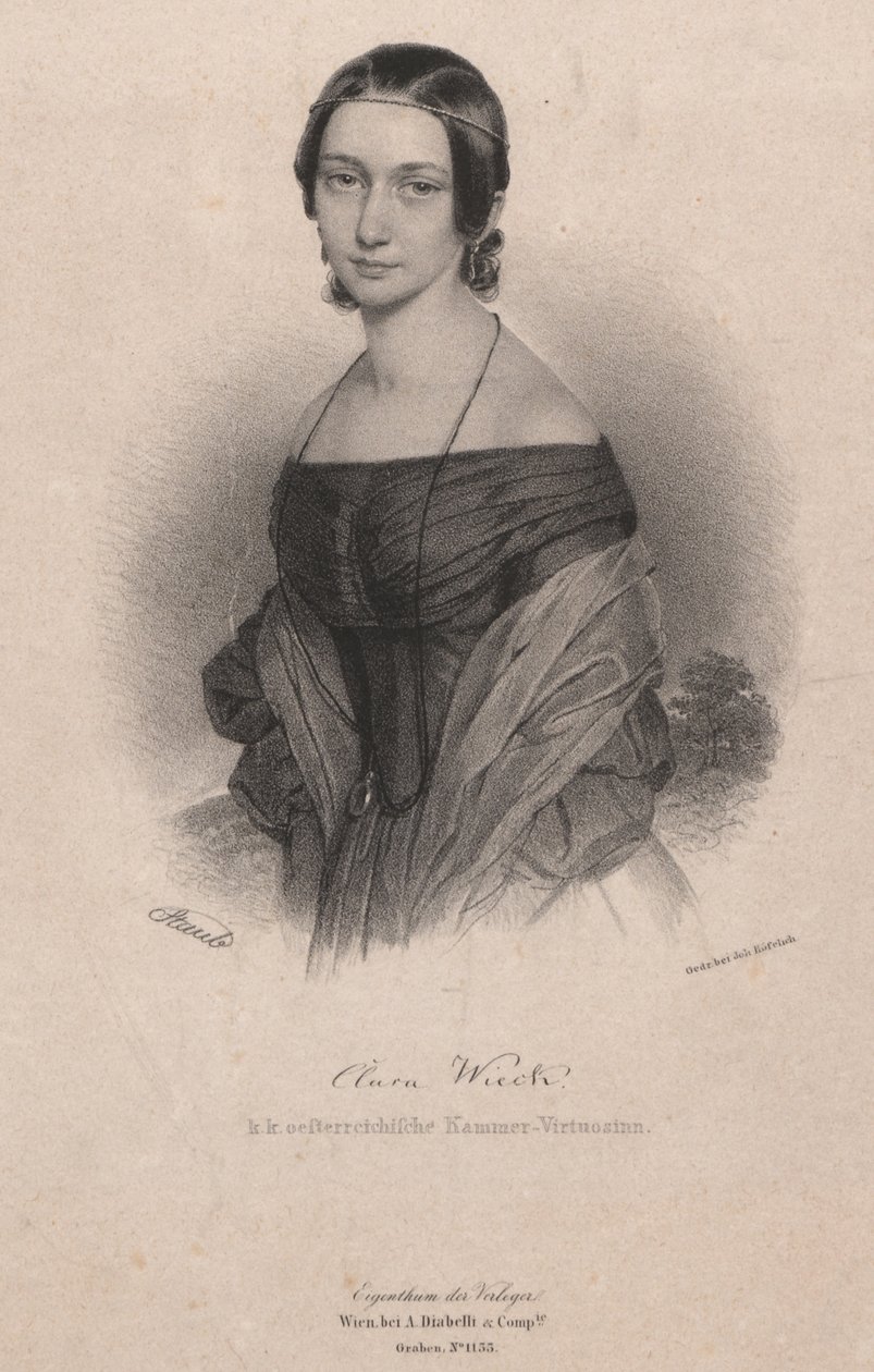 Clara Wieck-Schumann portréja 1819-1896, 1838. alkotó: Andreas Staub