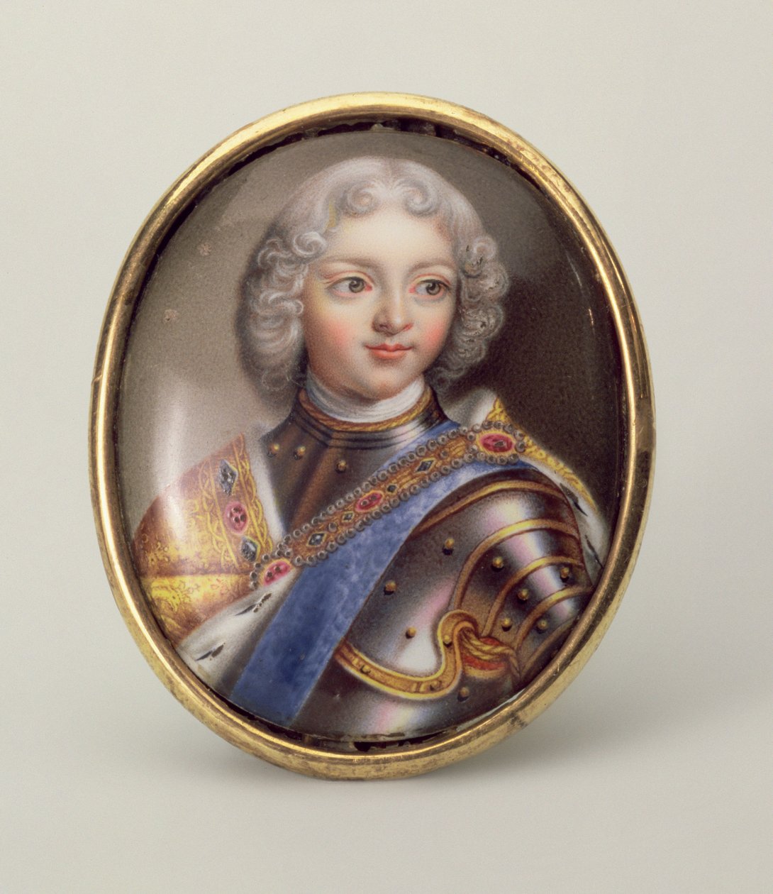 II. Péter portréja, 1727 körül (zománc rézen) alkotó: Andrei Grigorievich Ovsov