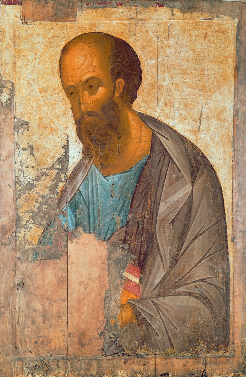 Szent Pál, 1407 (tempera a panelen) alkotó: Andrei Rublev