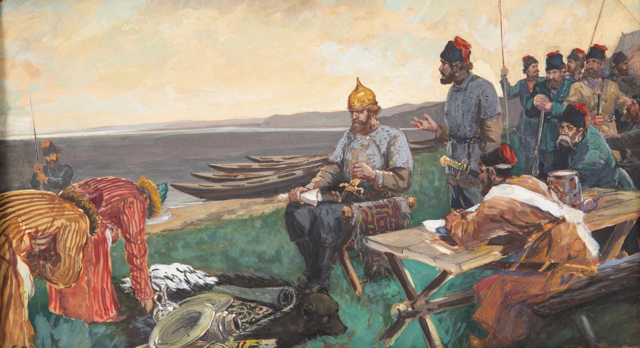 Az ajándék, c. 1900. alkotó: Andrei Petrovich Ryabushkin
