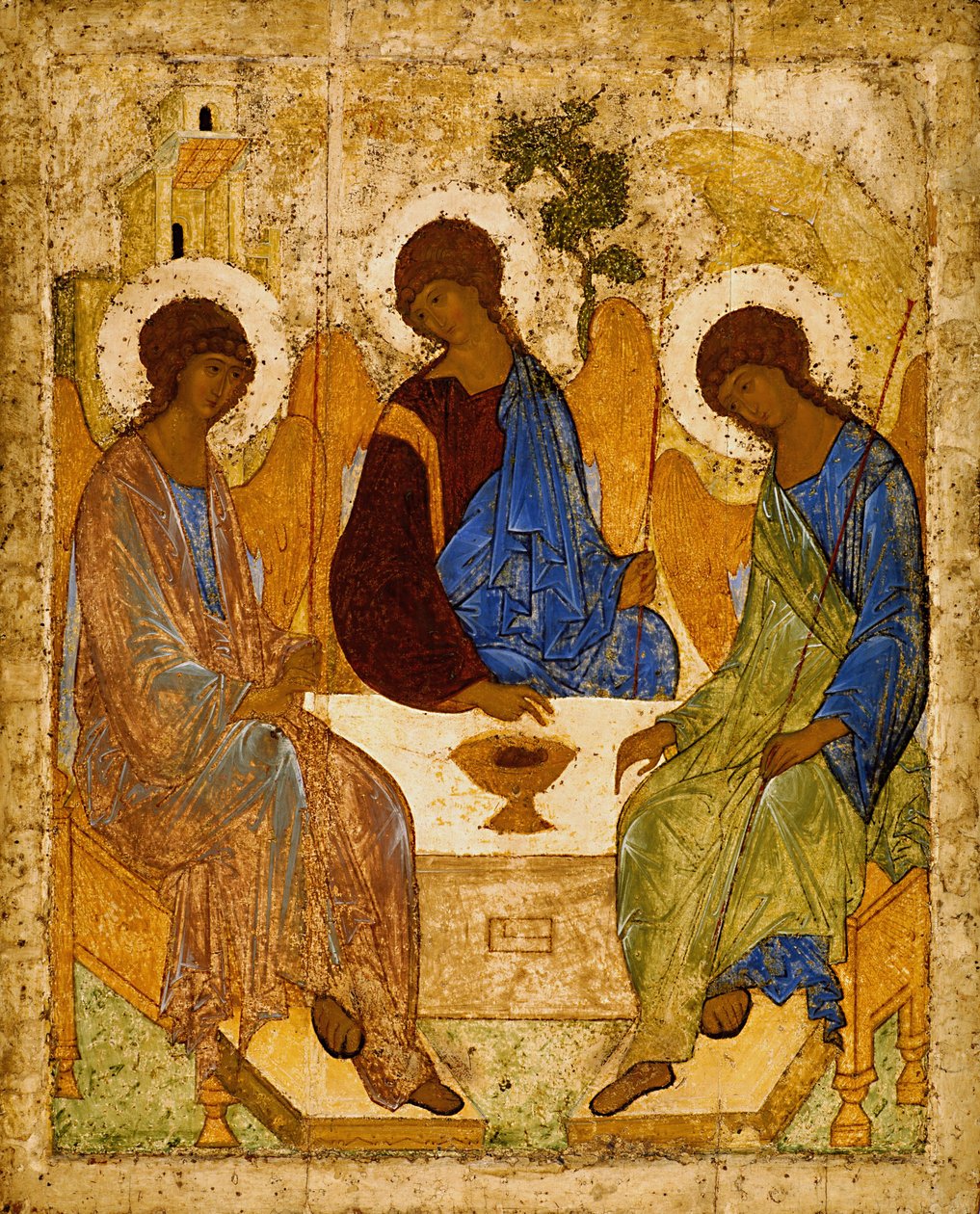 Orosz: "Trinity" Szentháromság (Troitsa) alkotó: Andrei Rublev