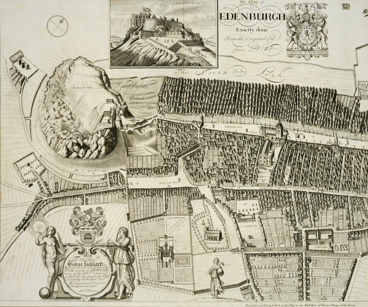 Edinburgh terve, kiadó: John Smith (1652-1742 körül) 1710 körül. alkotó: Andrew Johnston
