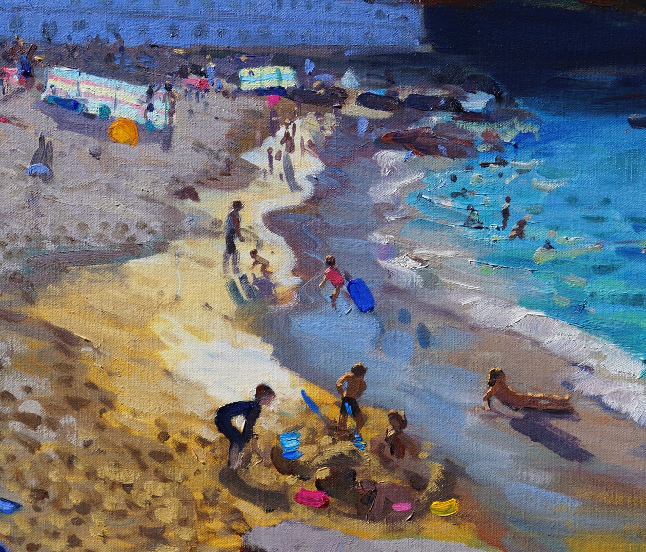 Részlet a Porthmeor strandról, St Ives, 2015, alkotó: Andrew Macara