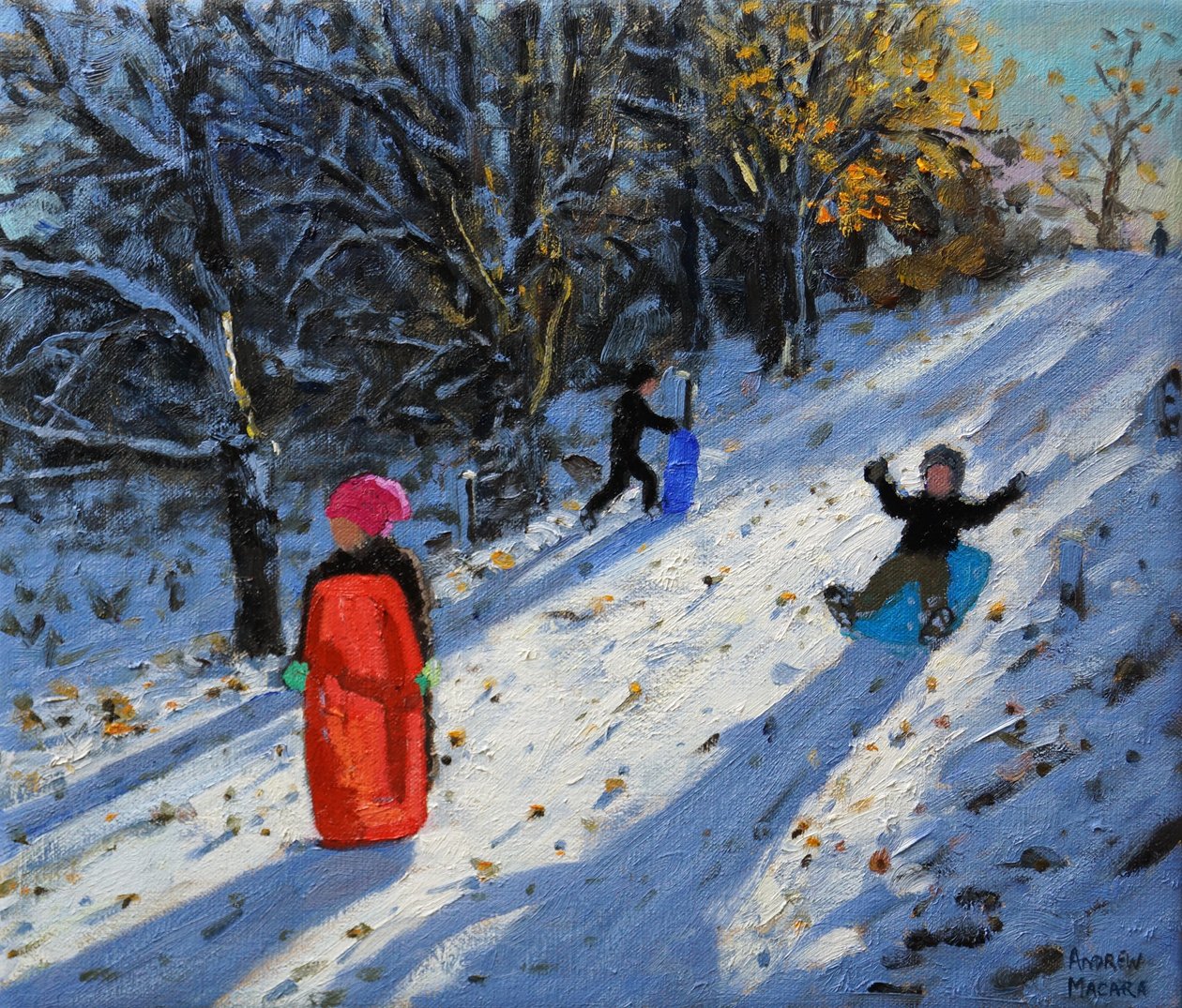 Vörös szánkó, Allestree Park Derby. 2014 alkotó: Andrew Macara