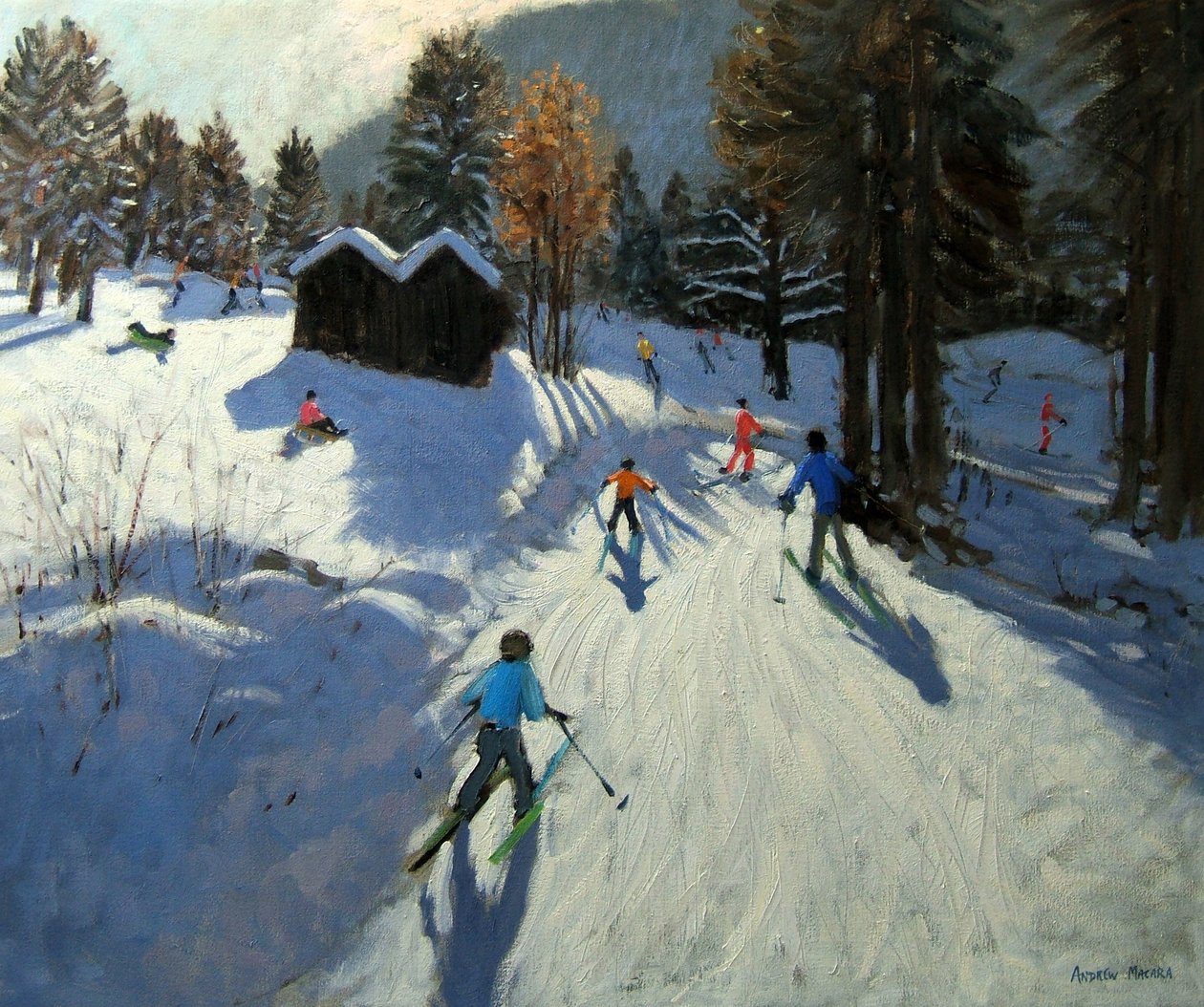 Két hegyi kunyhó, Pleney, Morzine alkotó: Andrew Macara