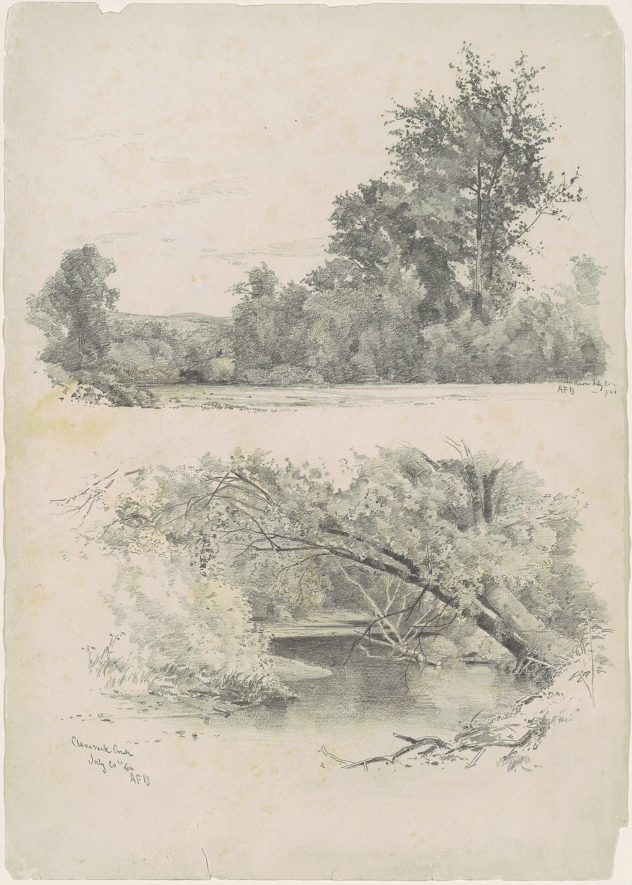 Hudson; és Claverack Creek alkotó: Andrew Fisher Bunner