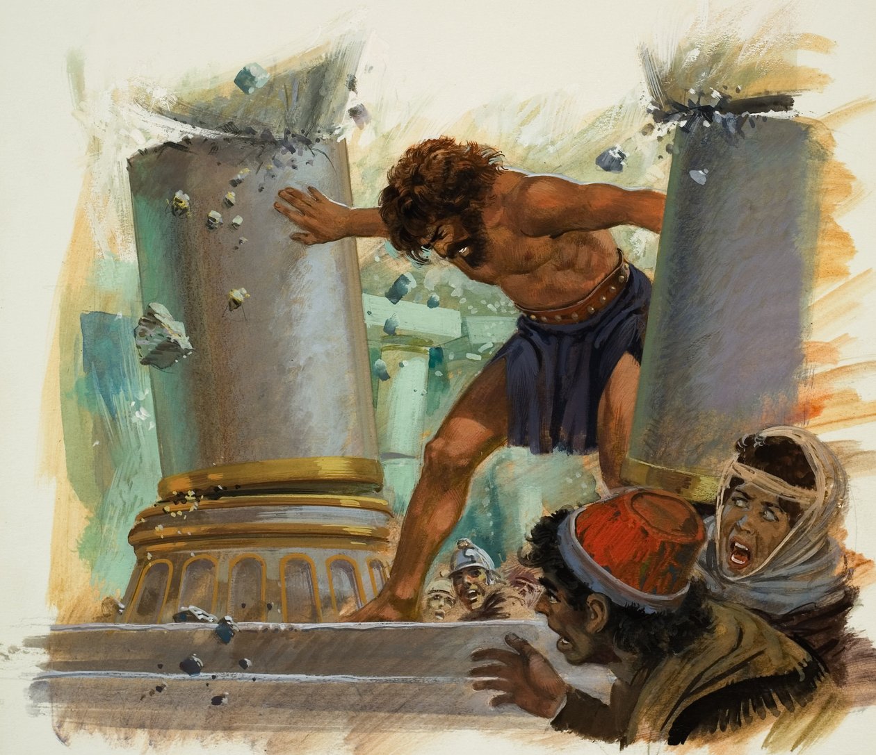 Sámson (gouache, papír) alkotó: Andrew Howat