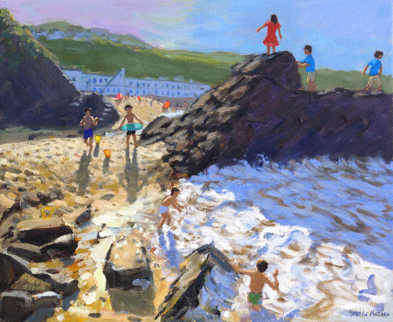 Mászás a sziklákra, St Ives, alkotó: Andrew Macara