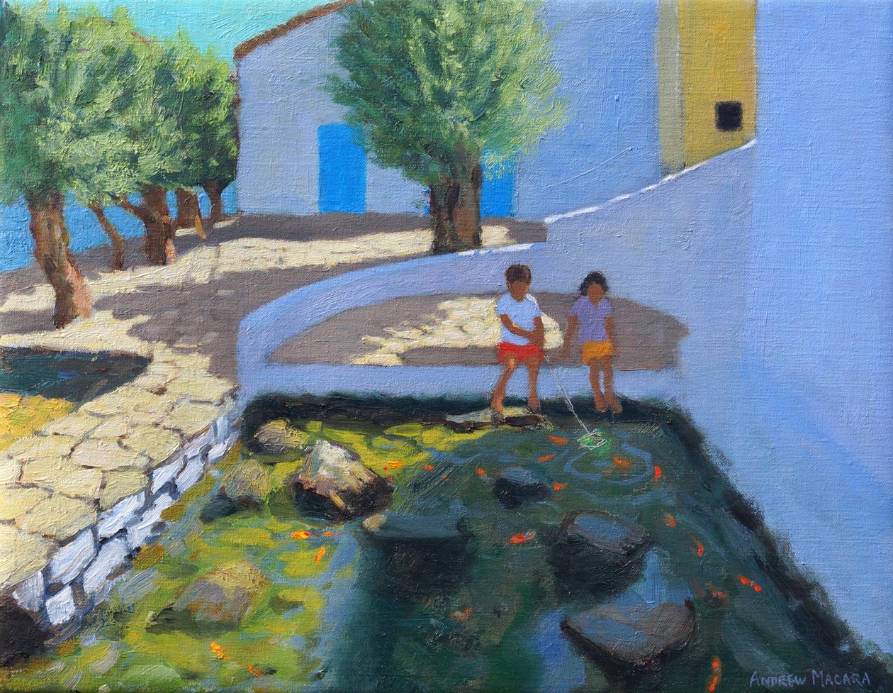Halastó, Milos, Görögország, 2017, (olaj, vászon) alkotó: Andrew Macara