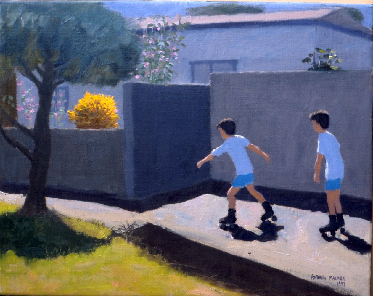 Görkorcsolyázók alkotó: Andrew Macara