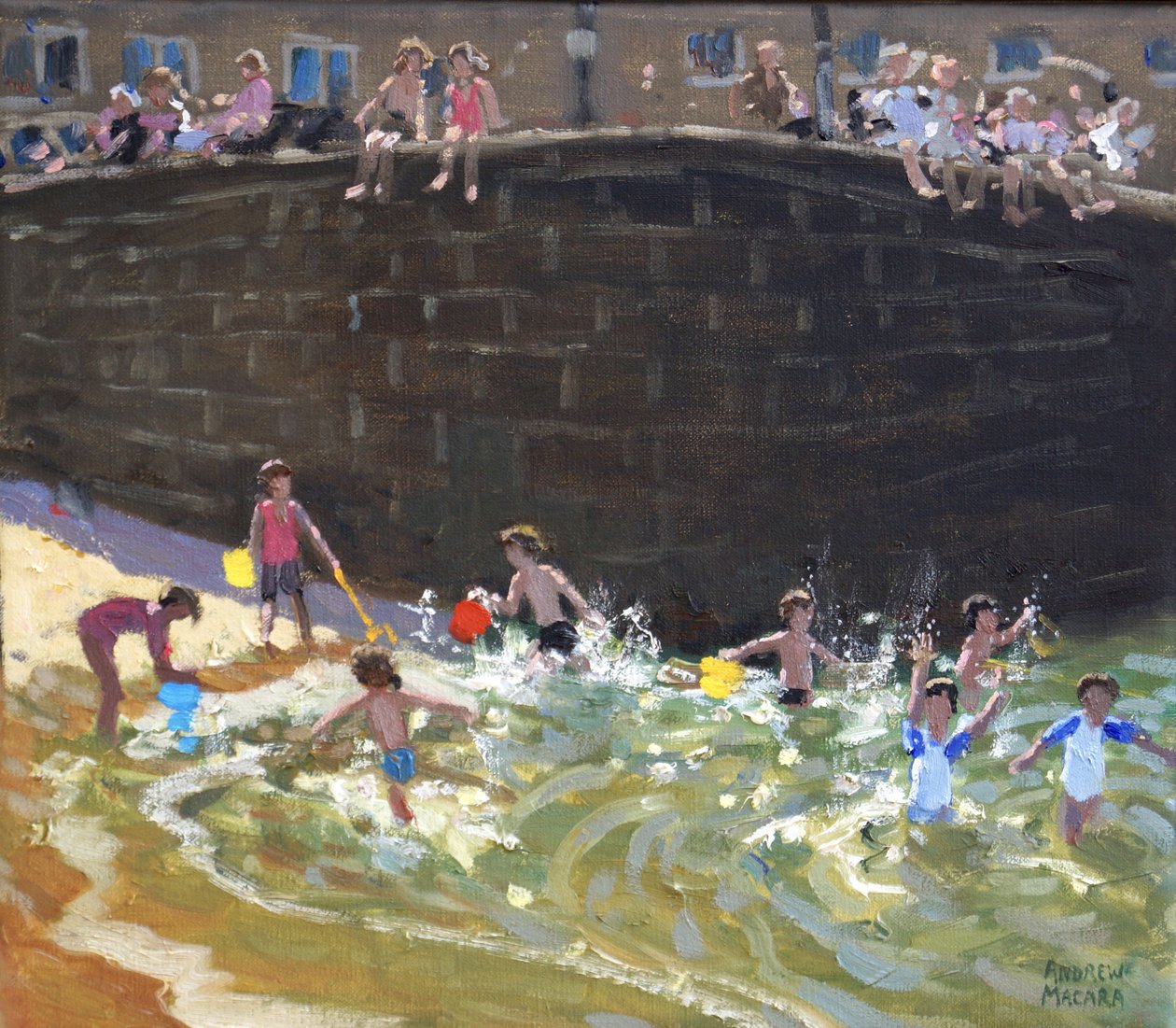 Csobbanás Tenby Harborban, 2016, alkotó: Andrew Macara