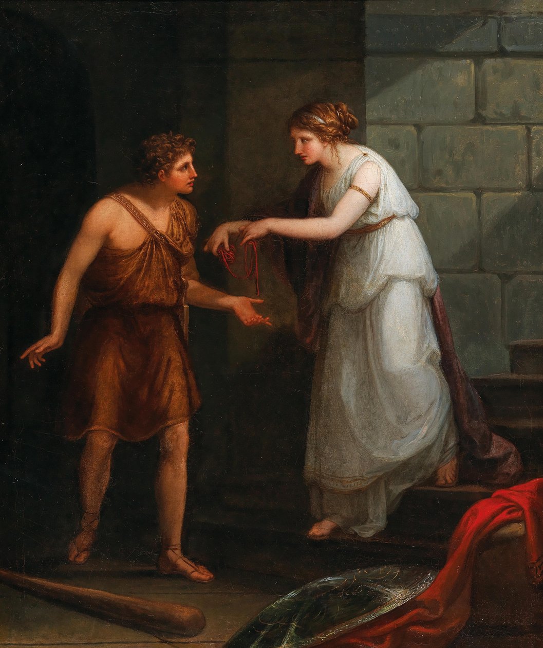 Thészeusz és Ariadné. alkotó: Angelica Kauffmann