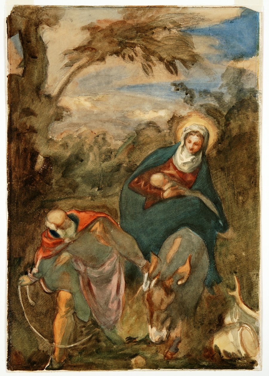 Repülés Egyiptomba, Tintoretto után alkotó: Angelo Alessandri