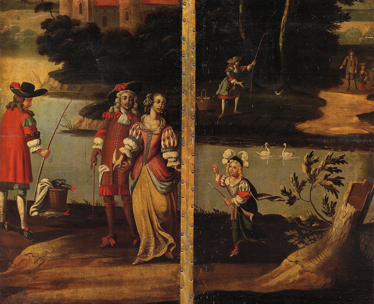 Négyszeres kétoldalas képernyő, 1700 körül alkotó: Anglo Flemish School