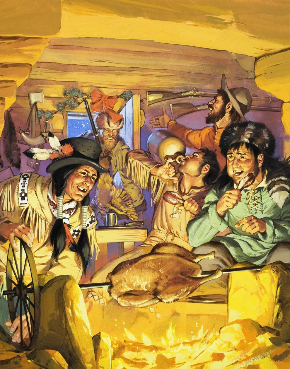 Hálaadás az 1840-es években. alkotó: Angus McBride