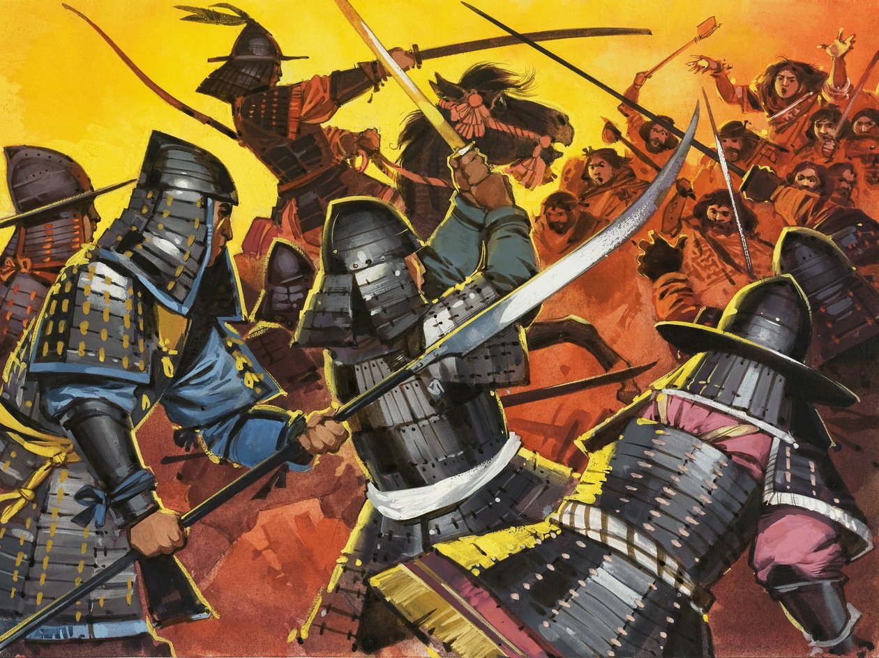 Azonosítatlan japán harcosok csatában alkotó: Angus McBride