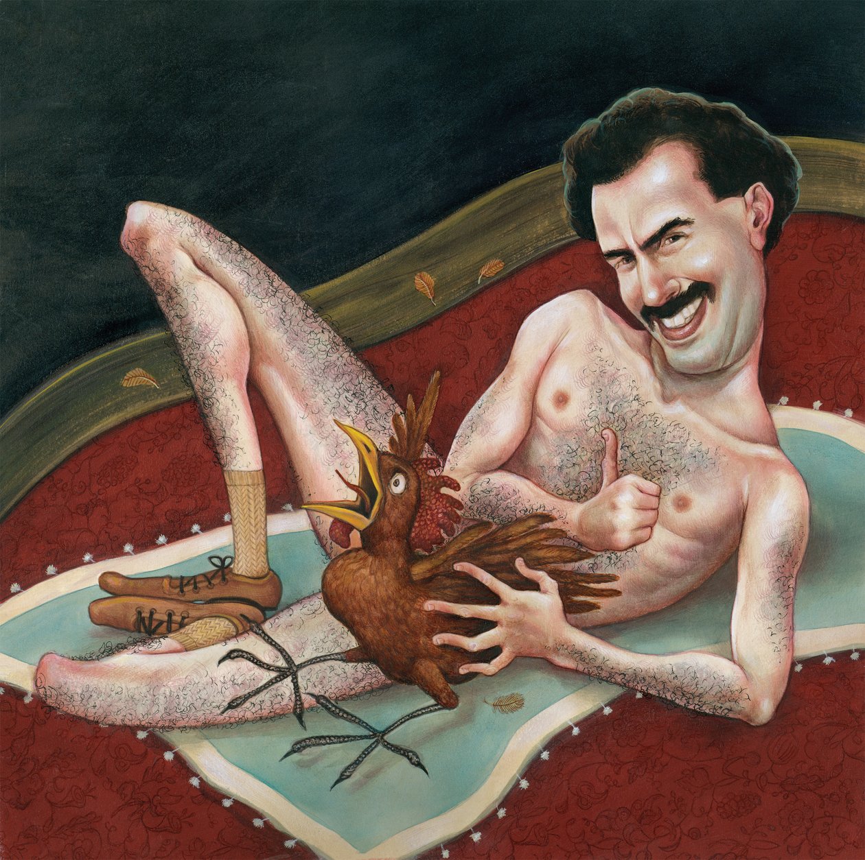 Borat, 2006 (akril, illusztrációs karton) alkotó: Anita Kunz