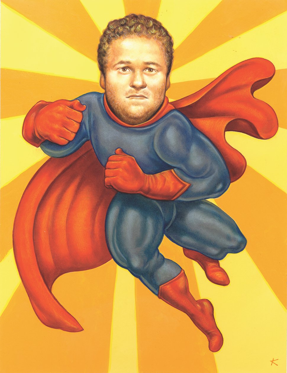 Seth Rogan, 2005 (akril, illusztrációs karton) alkotó: Anita Kunz