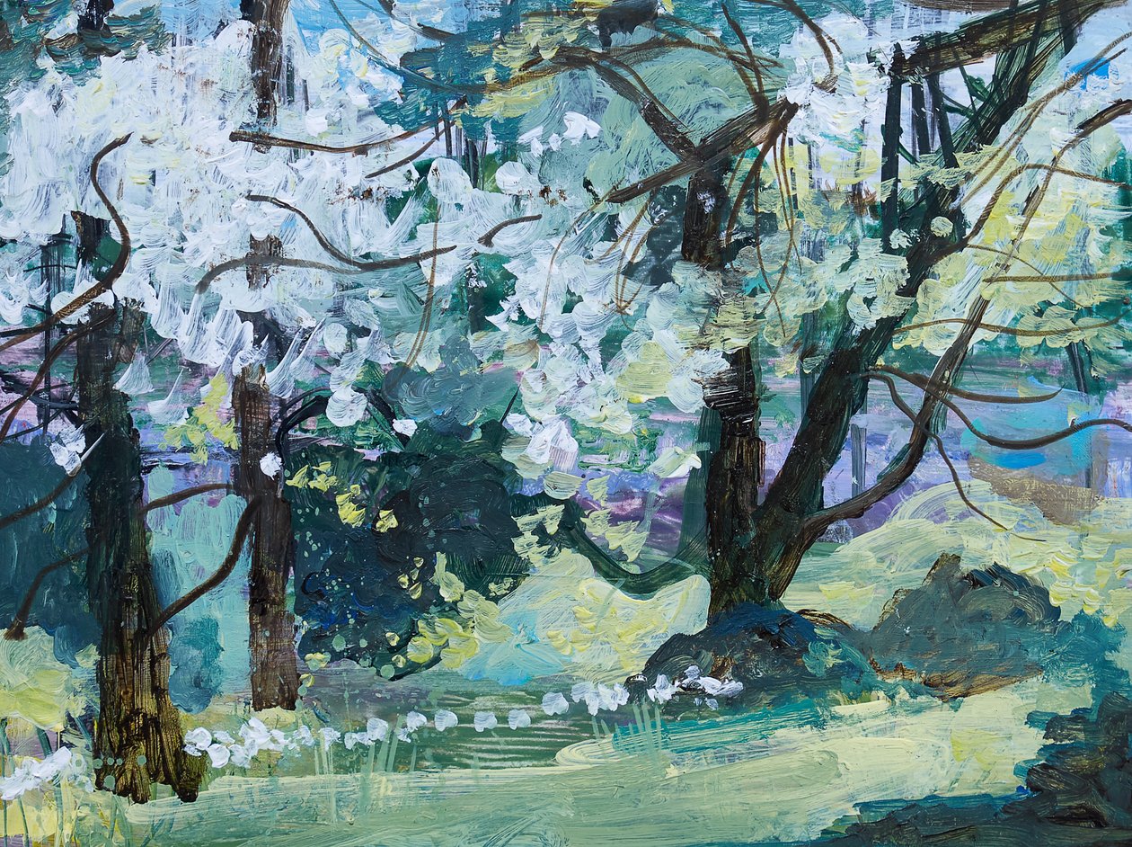 Blossom Trees, Paxton, 2021 (akril) alkotó: Ann Oram
