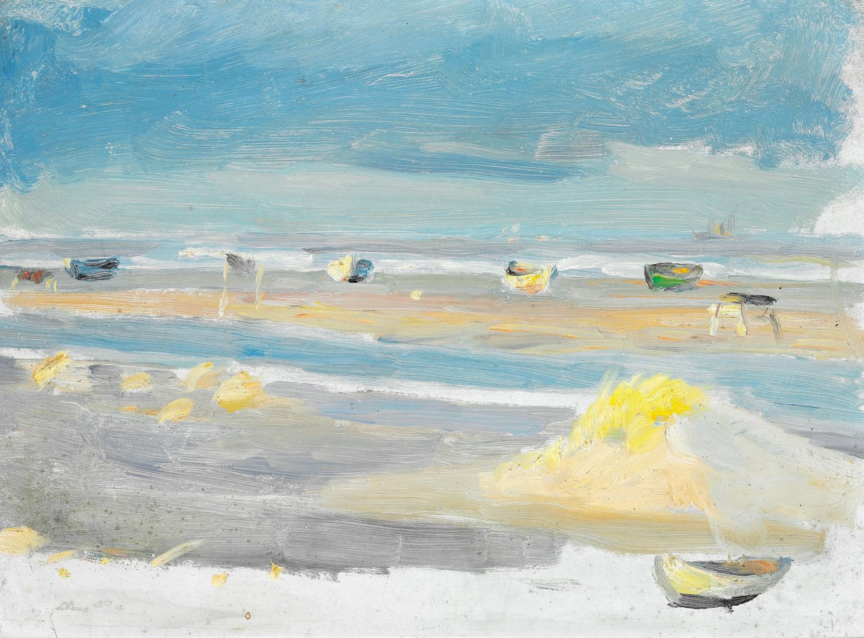 Csónakok a tengerparton, Skagen. alkotó: Anna Ancher