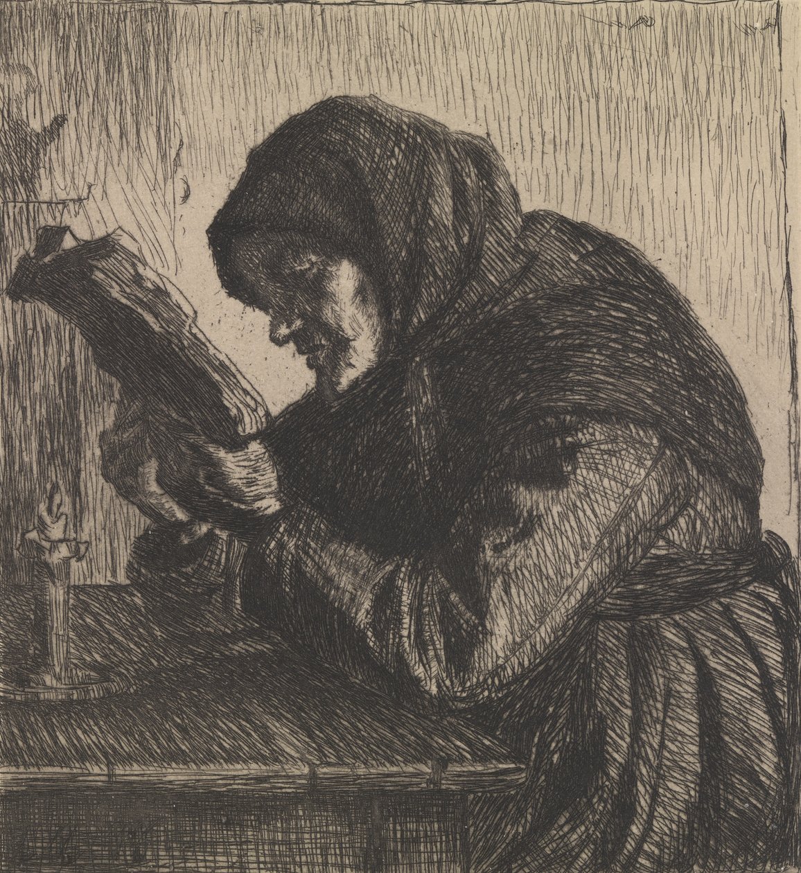 Olvasó öreg feleség alkotó: Anna Ancher