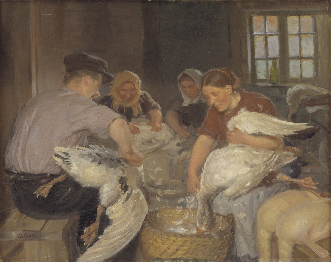 A libák megkopasztása alkotó: Anna Ancher